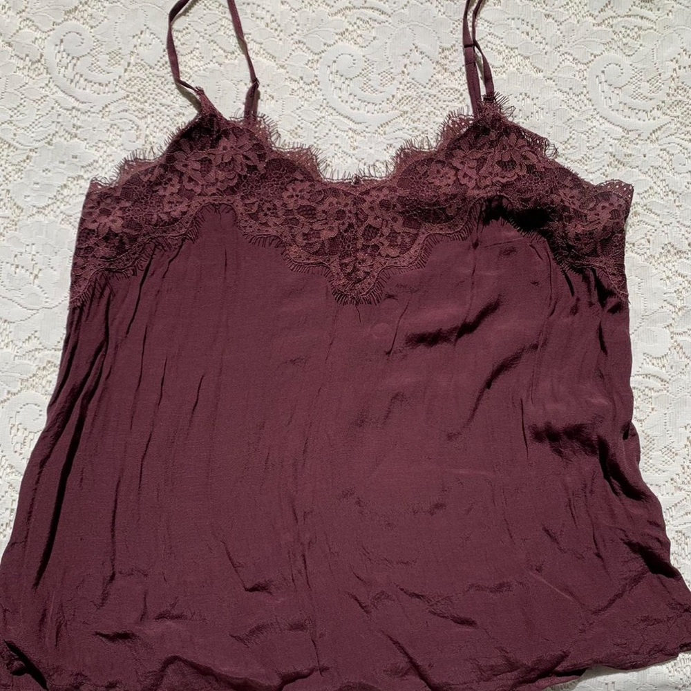 Burgundy lace Abercrombie and Fitch cami